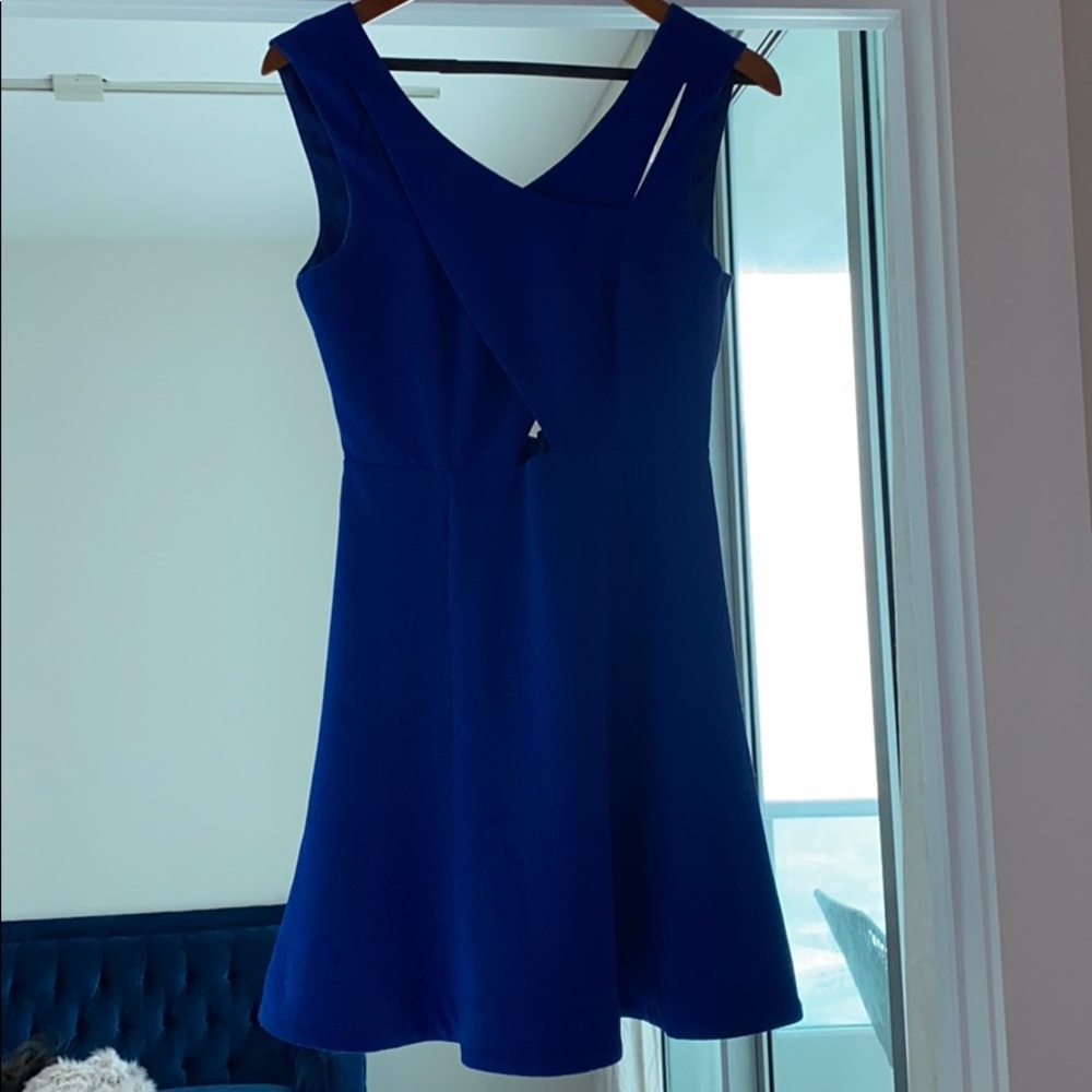 Blue cutout minidress